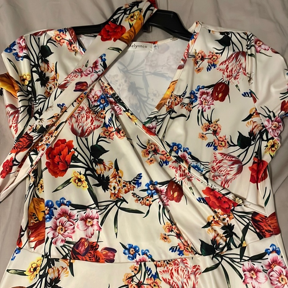 Maxi flower print dress